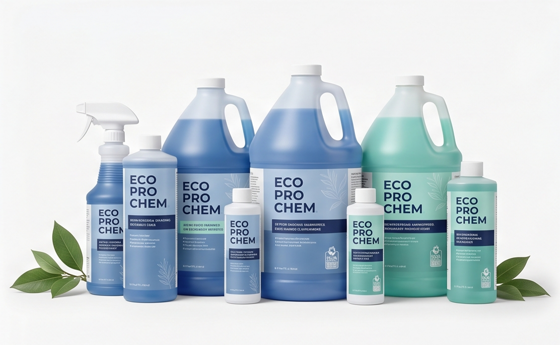 Eco Pro Chem industrial cleaning chemical containers